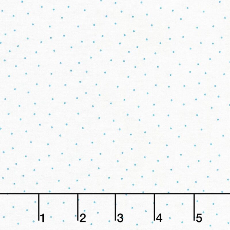 Kimberbell Basics Tiny Dots White Teal MAS8210-WQ