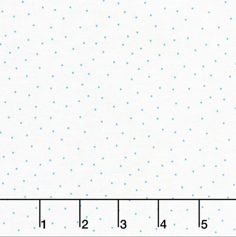 Kimberbell Basics Tiny Dots White Teal MAS8210-WQ
