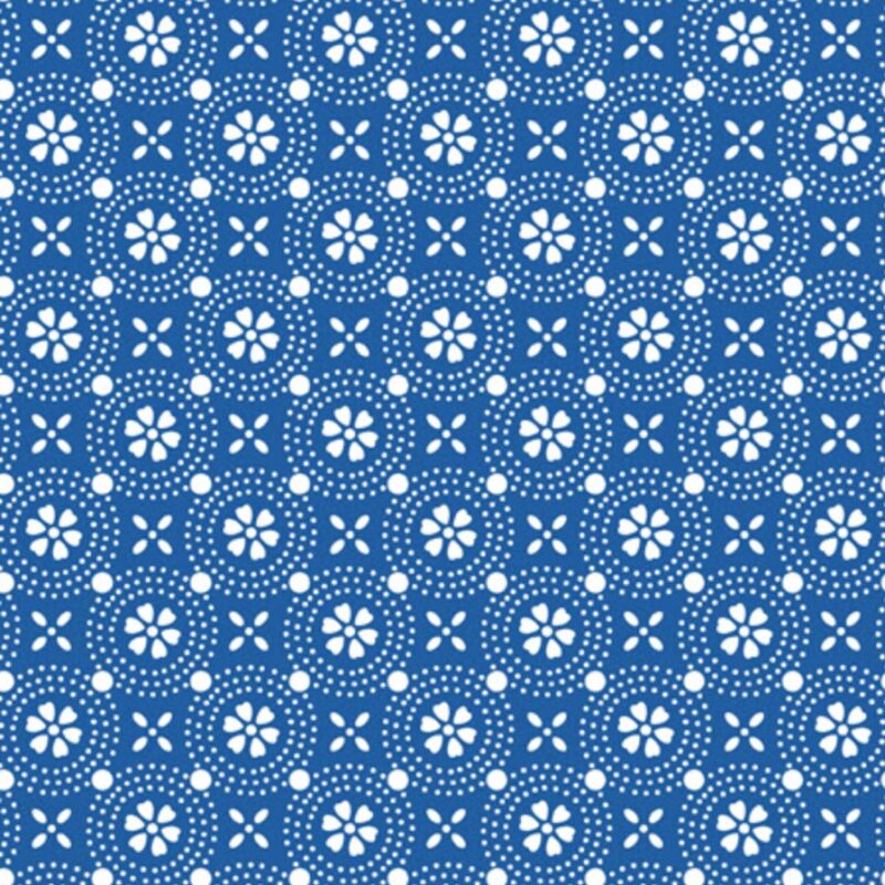 Kimberbell Blue Dotted Circles MAS8241-B