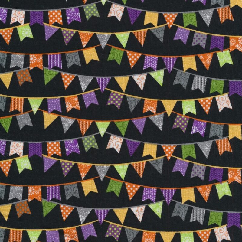 Kimberbell Black Halloween Flags MAS9921M-J