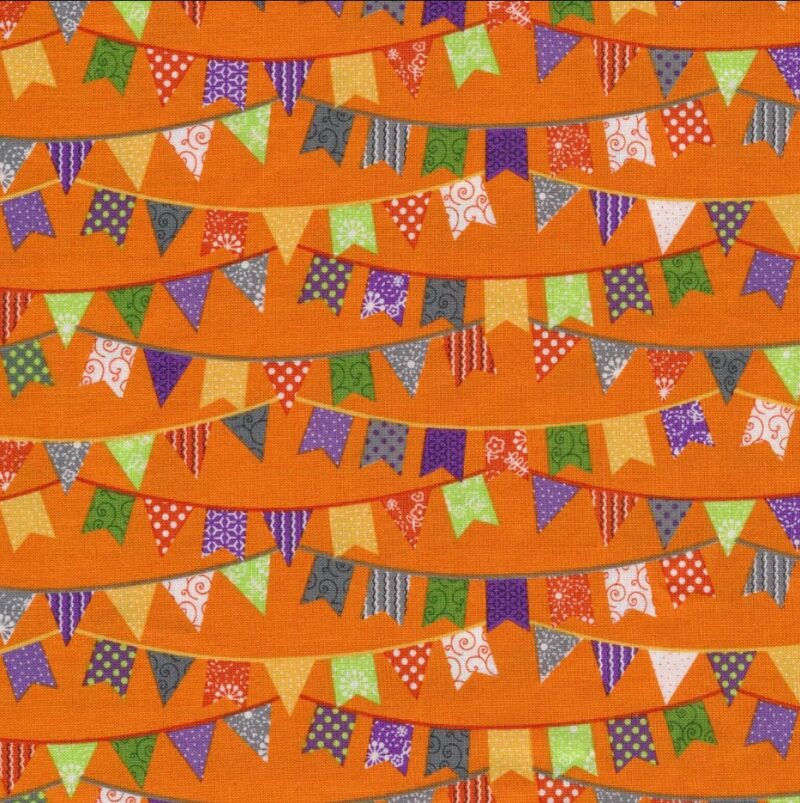 Kimberbell Orange Halloween Flags MAS9921-O