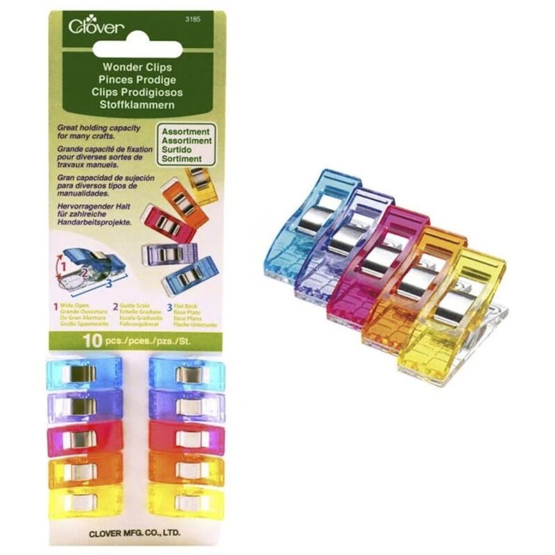 Clover Wonder Clips 10 pieces assorted