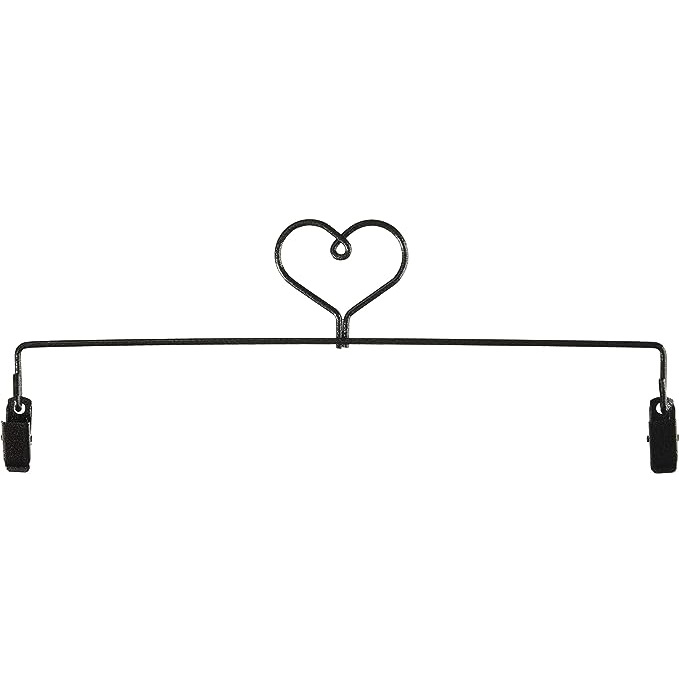 12" Heart Clip Holder Charcoal