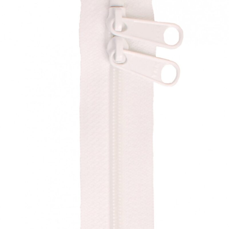 Double Slide 30" Zipper White