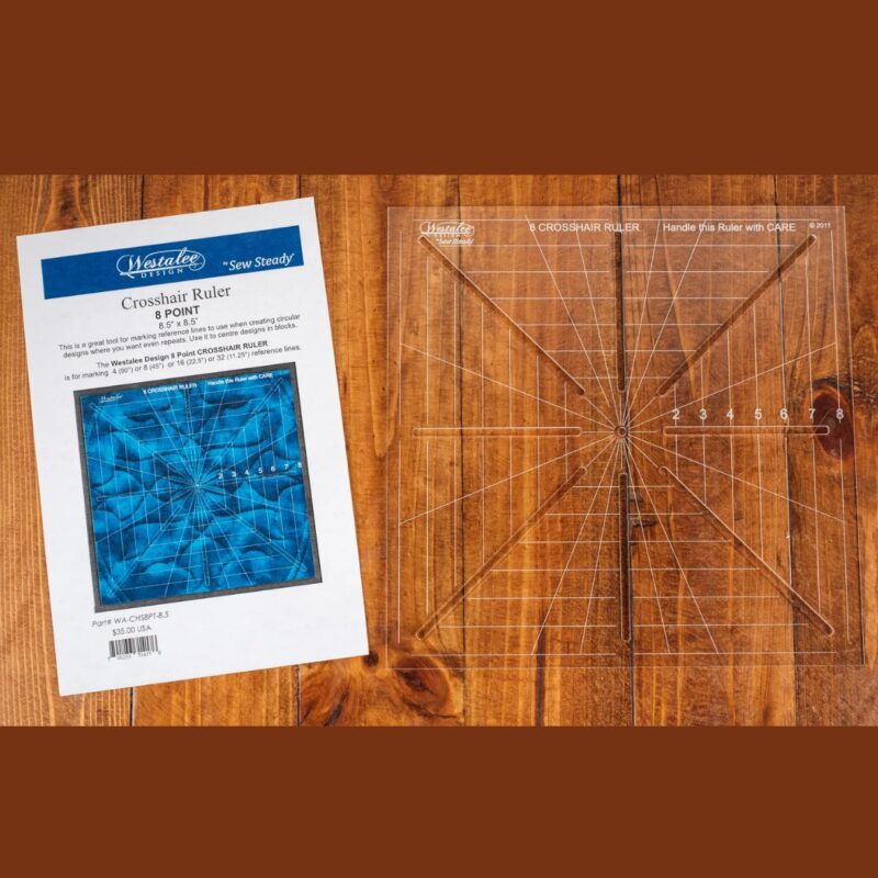 Westalee Crosshair 12.5" Ruler - 8 Point Crosshair