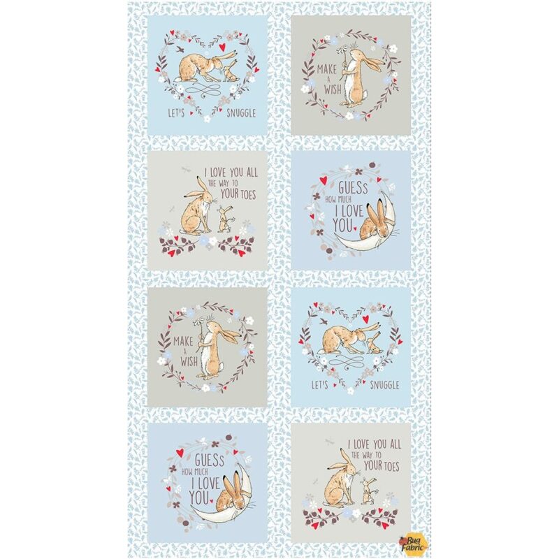 Clothworks Light Denim Bunny Panel