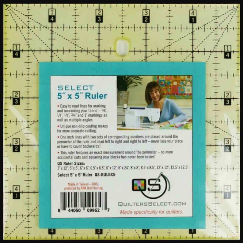 Quilters Select 5" x 5" Ruler