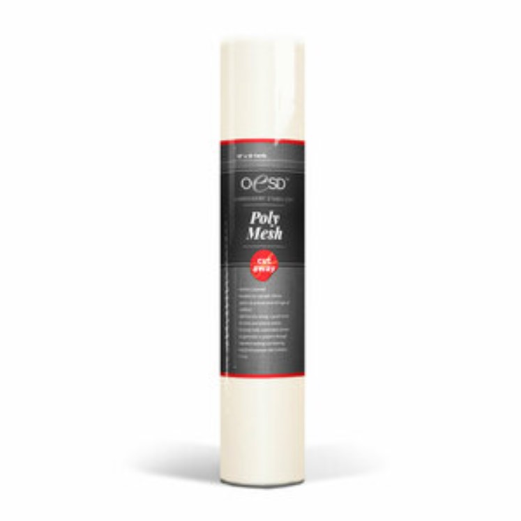 OESD Polymesh Cut Away White Embroidery Stabilizer Backing 10in x 10Yd Roll