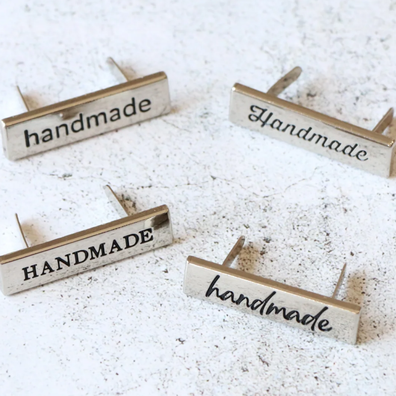 Sallie Tomato 1-3/4" Handmade Labels, Set of 4 (Nickel)