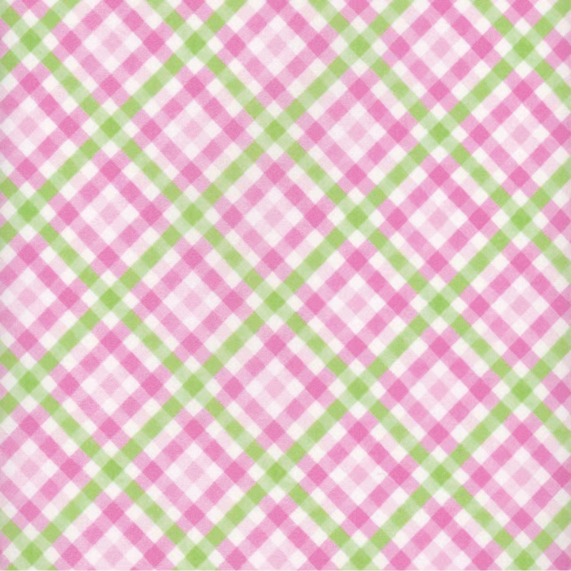Benartex Cottontail Farm Fresh Plaid Pink/Green