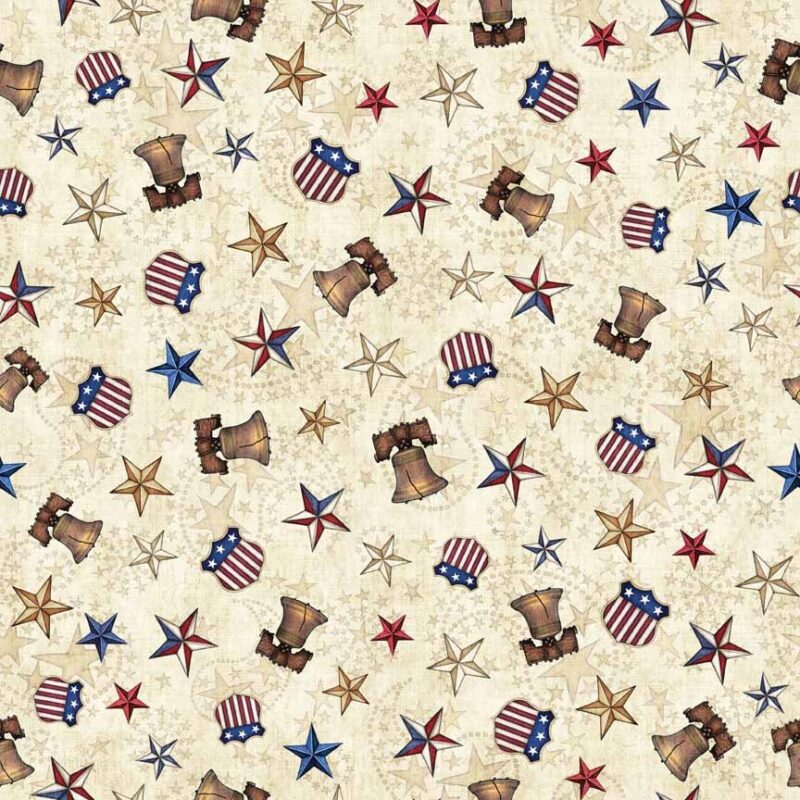 QT American Spirit Liberty Stars Tossed Tan