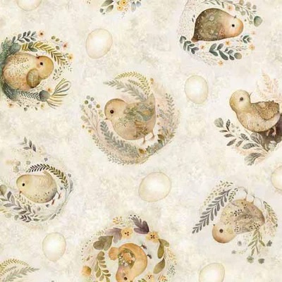 Quilting Treasures Cotton Tails Tossed Chicks