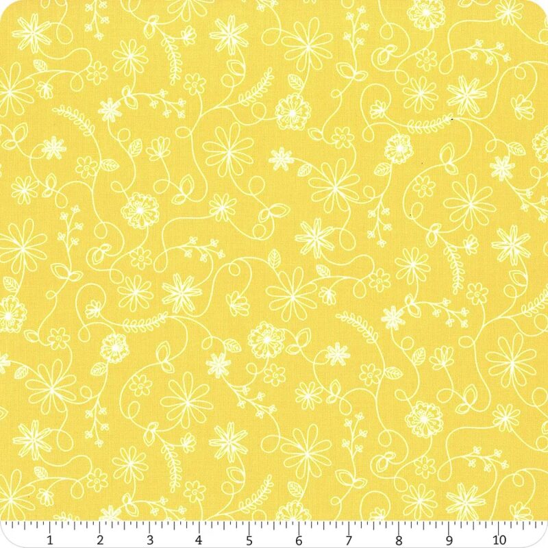 Maywood Kimberbell Yellow Swirl Floral