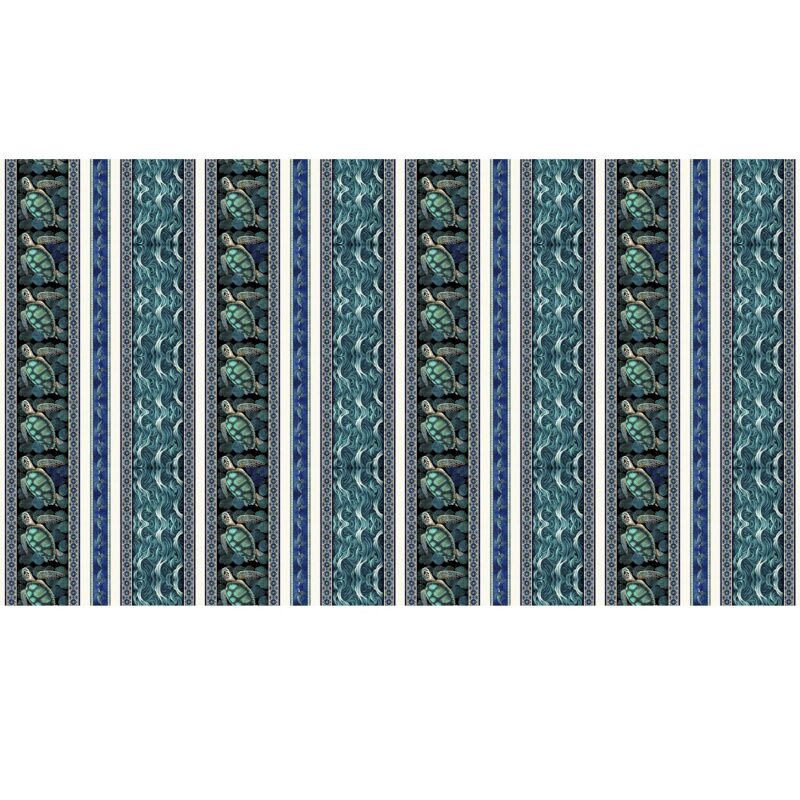 QT Endless Blues Sea Turtles Decorative Stripes