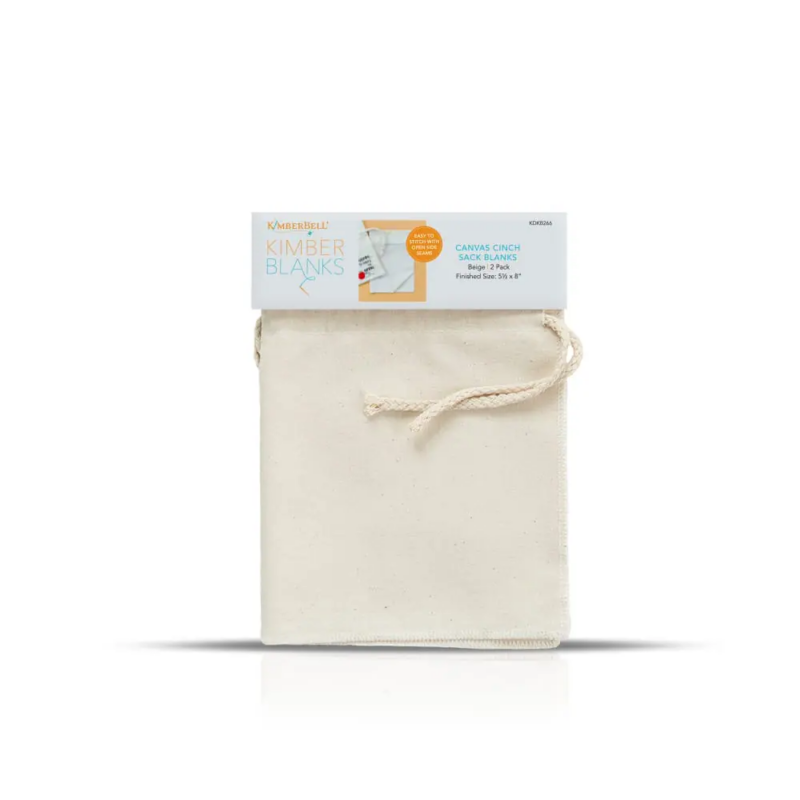 Kimberbell canvas cinch sack blank 2 pack - Beige