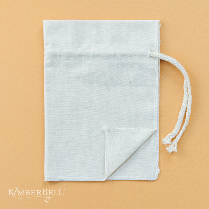 Kimberbell canvas cinch sack blank 2 pack - Beige - Image 5