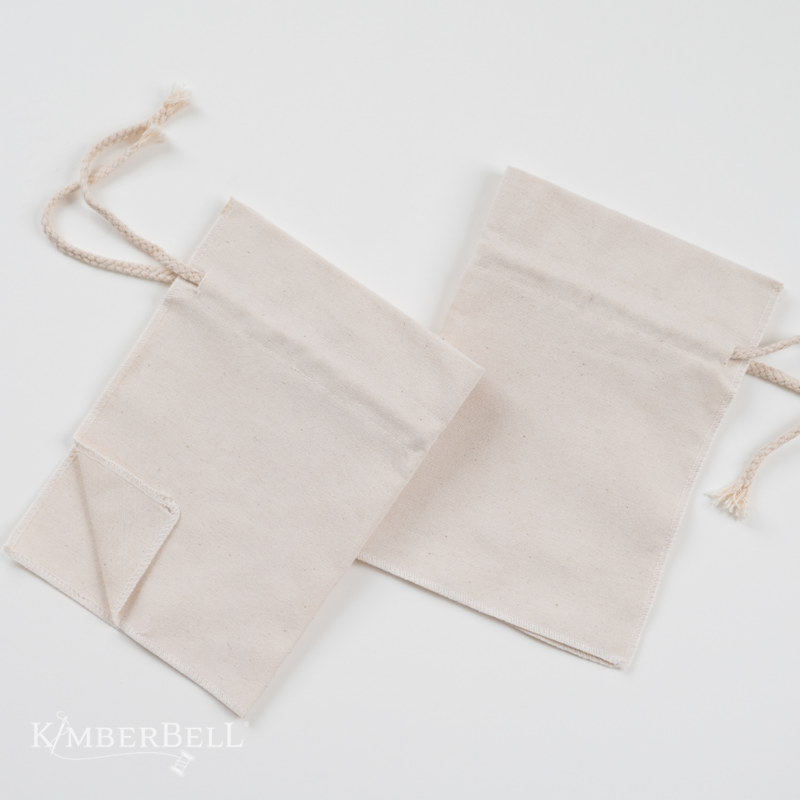 Kimberbell canvas cinch sack blank 2 pack - Beige - Image 3