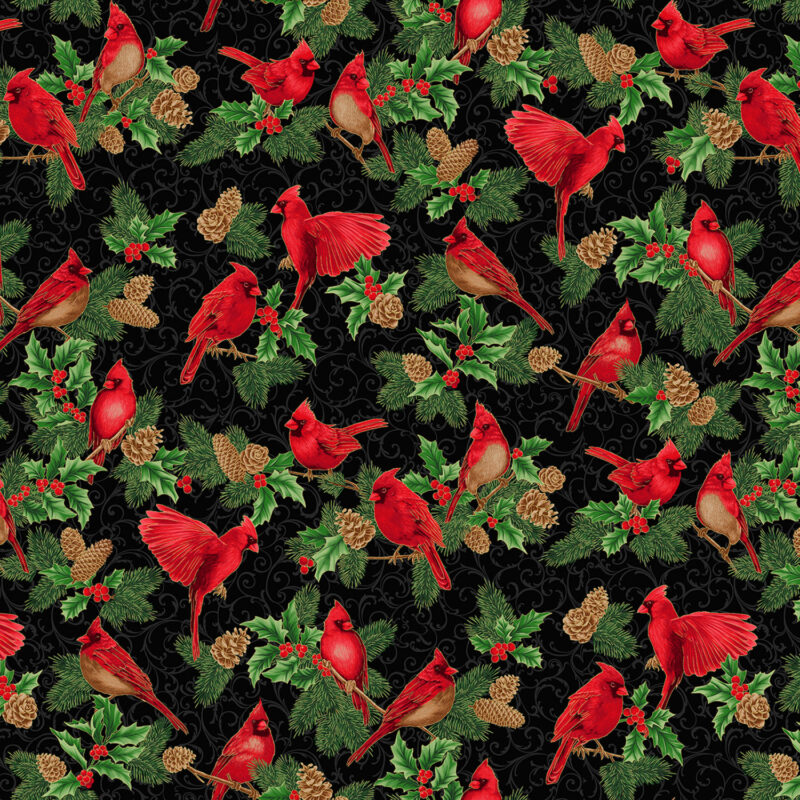 Hoffman Winter Christmas Splendor Black/Gold - W7775H-4G