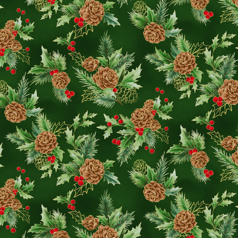 Hoffman Hunter/gold Christmas Splendor - W7779H-60G