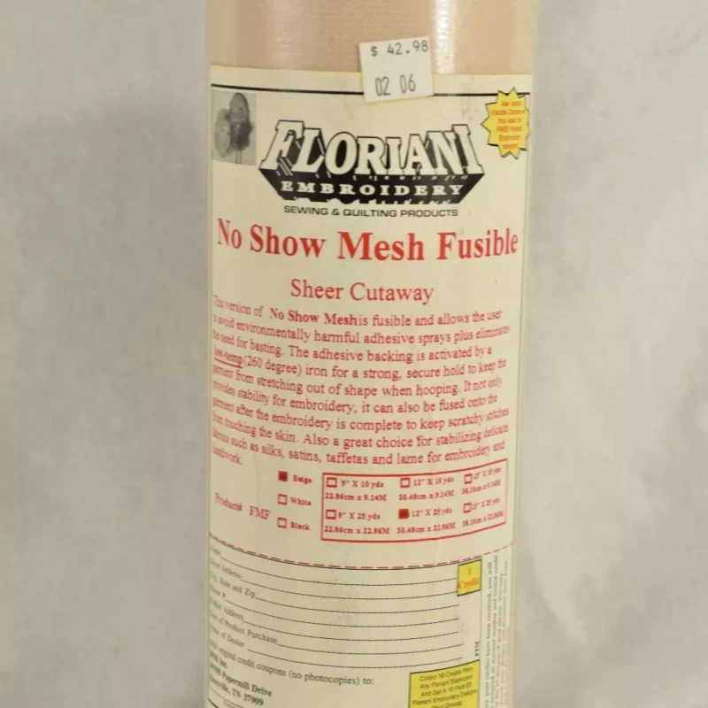 Floriani No Show Fusible Mesh Beige 15" x 10yds