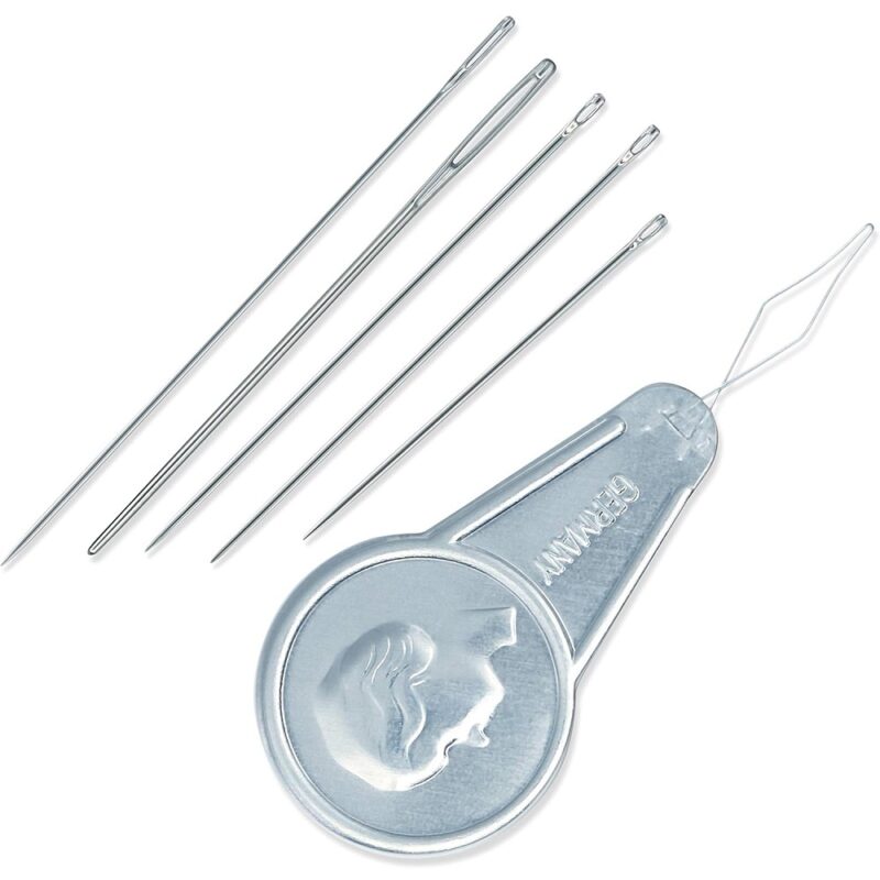 Dritz 30 Storage Compact and Needle Threader, Assorted Sizes & Styles, 30 Count, Nickel - Image 2