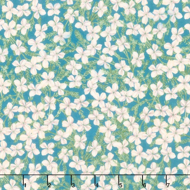 Wilmington Midnight Garden Teal/ Cream Small Floral