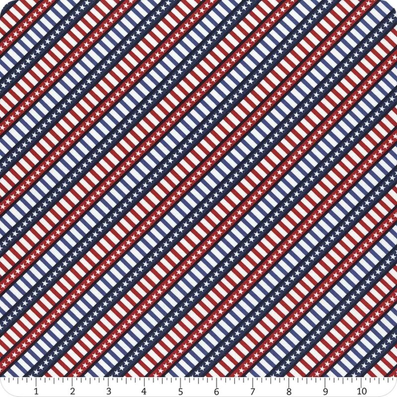Wilmington Hearts Anthem Navy Diagonal Stripes