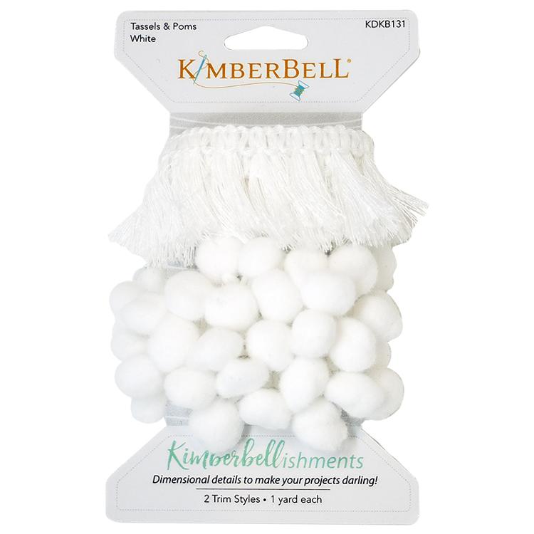 Kimberbell Embellishments - White Tassels & Poms