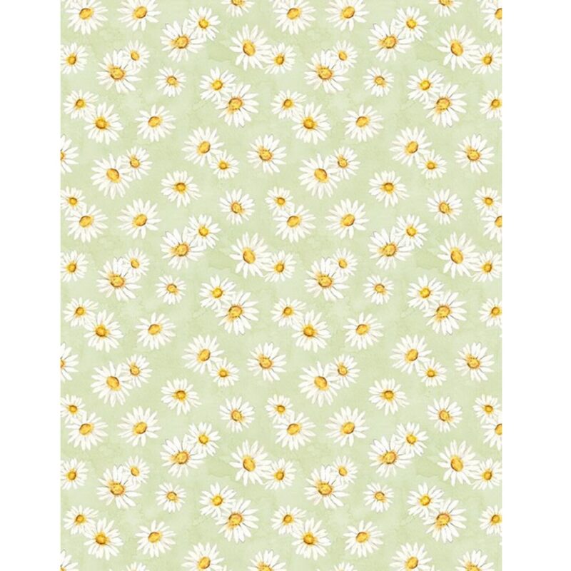 Wilmington Lemon Zest Green Daisy Toss