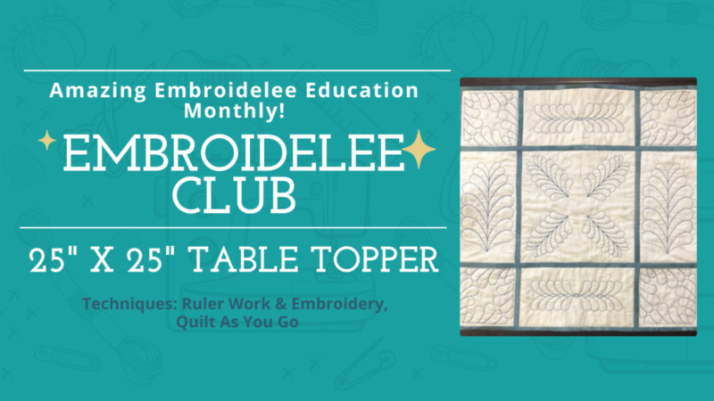 August Embroidelee Supply list
