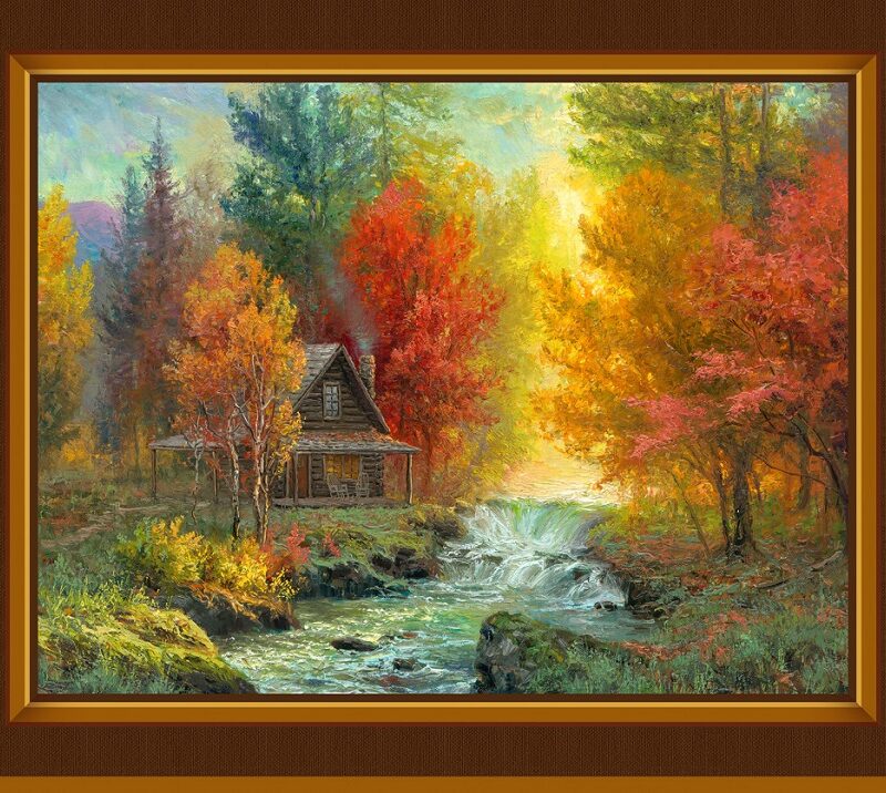 Autumn Retreat - Cabin in the Woods Panel - ARET05578-PA