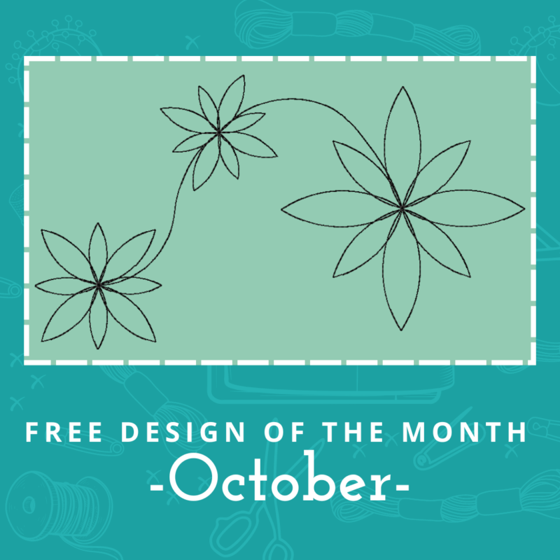 Sew Steady Free October Embroidelee design