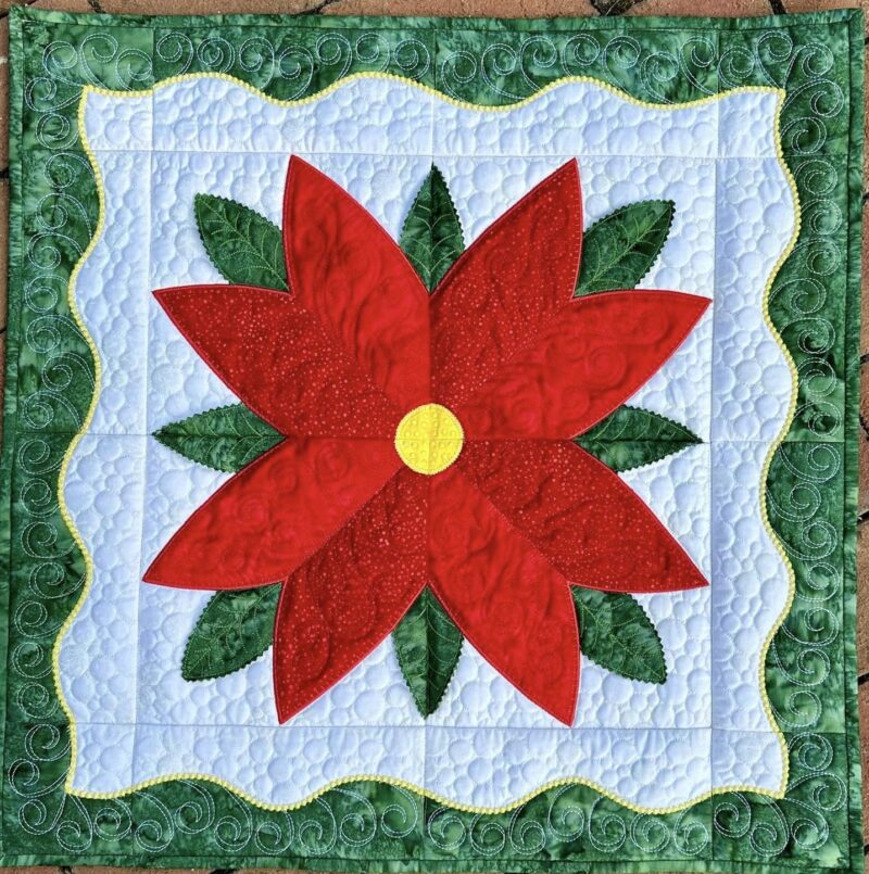 Kit - HS Poinsettia INCLUDES Backing and Binding! - Image 2