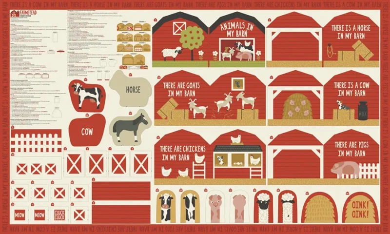 Farmstead Multi Cut and Sew Book Project Panel