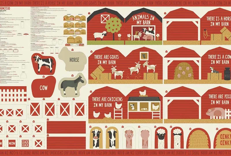 Farmstead Multi Cut and Sew Book Project Panel