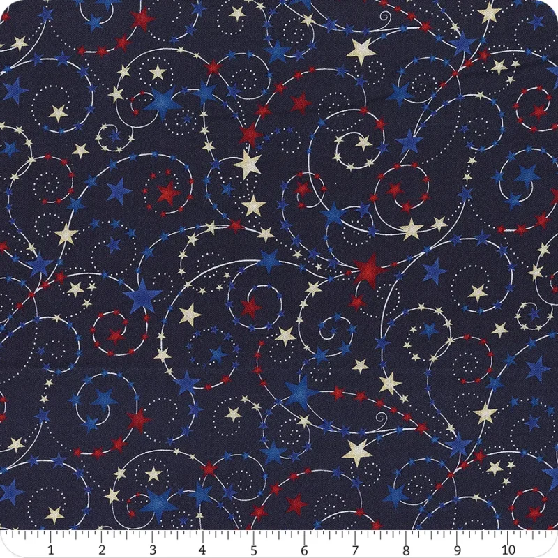 Star Spangled 108" Wide Navy Stars