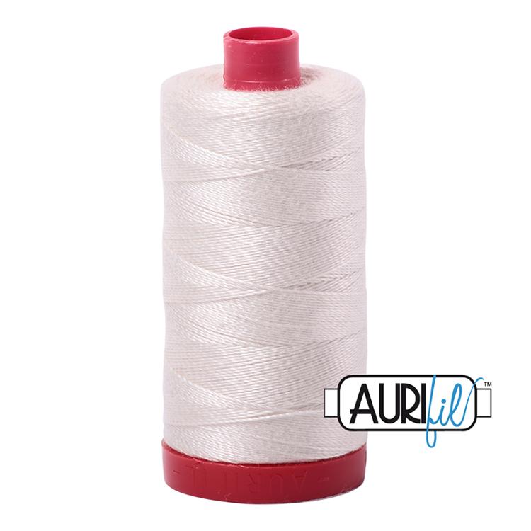 Cotton Mako Ivory Thread 12wt 350m MK12 2311 Aurifil