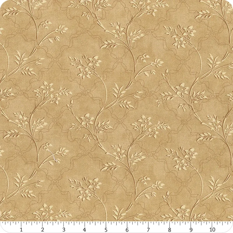Elegant Estate Collection Beige Flower Vine Digitally Printed 108" Wide