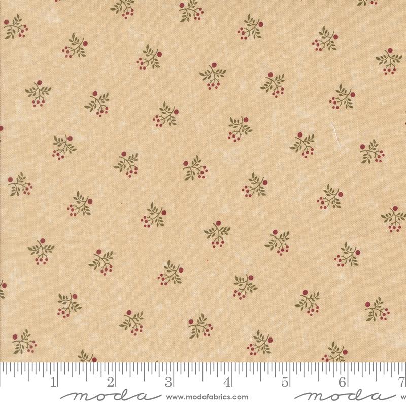 Kansas Toubles Quilters - A Vintage Christmas Tan Mini Berry Print