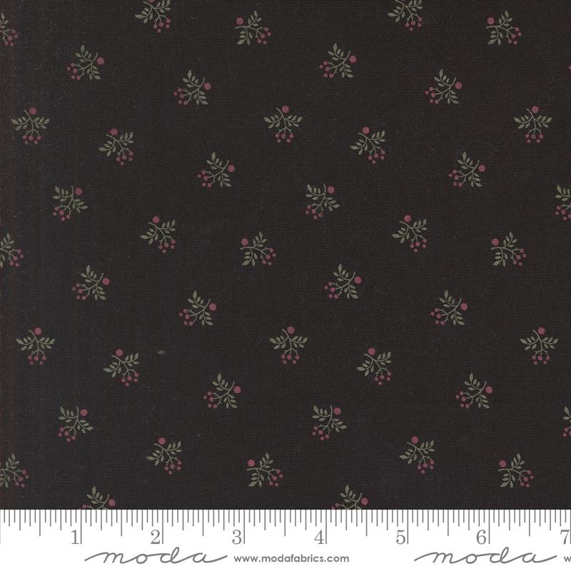 Kansas Toubles Quilters - A Vintage Christmas Black Mini Berry Print