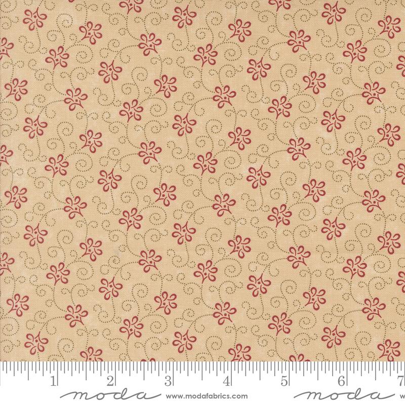 Kansas Toubles Quilters - A Vintage Christmas Tan Swirl Print