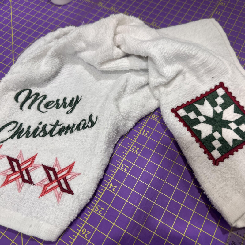 Embroidery Club - December 25 - Embroidered Kitchen Towel
