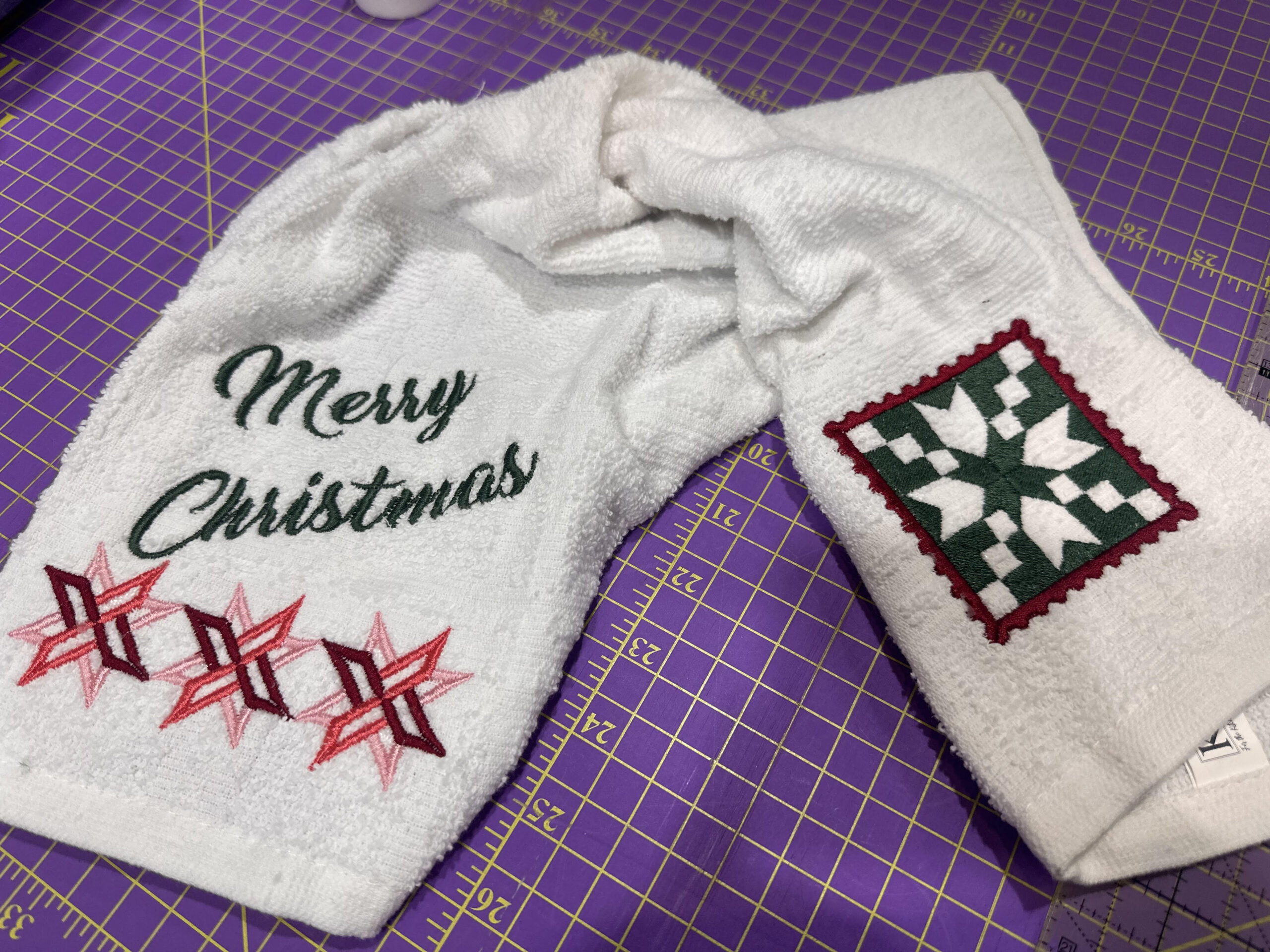 Embroidery Club - December 25 - Embroidered Kitchen Towel